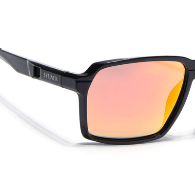 Torque I Red Black Wayfarer Polarized Sunglasses (91141PCL1143)