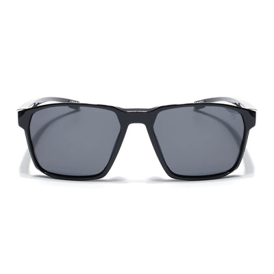 Eyejack Black Square Polarized Sunglasses for Men & Women (91143PCL1147)