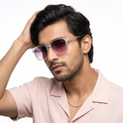 Eyejack Transparent Square Polarized Sunglasses for Men & Women (91143PCL1151)