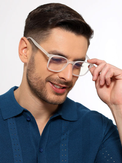 Eyejack NEO Transparent Wayfarer Eyeglasses for Men & Women (92016CL1190-C7)