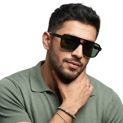 Eyejack Black Wayfarer Sunglasses for Men & Women (9265CL968)