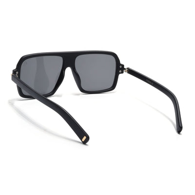 KRUZ - Black Wayfarer Sunglasses (9392CL1053)