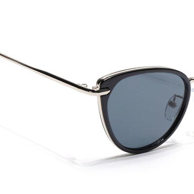 Eyejack Black & Silver Cateye Sunglasses for Women (9429CL1098)