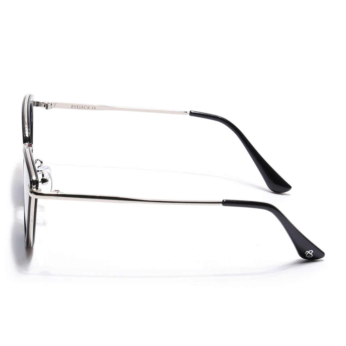 Eyejack Black & Silver Cateye Sunglasses for Women (9429CL1098)