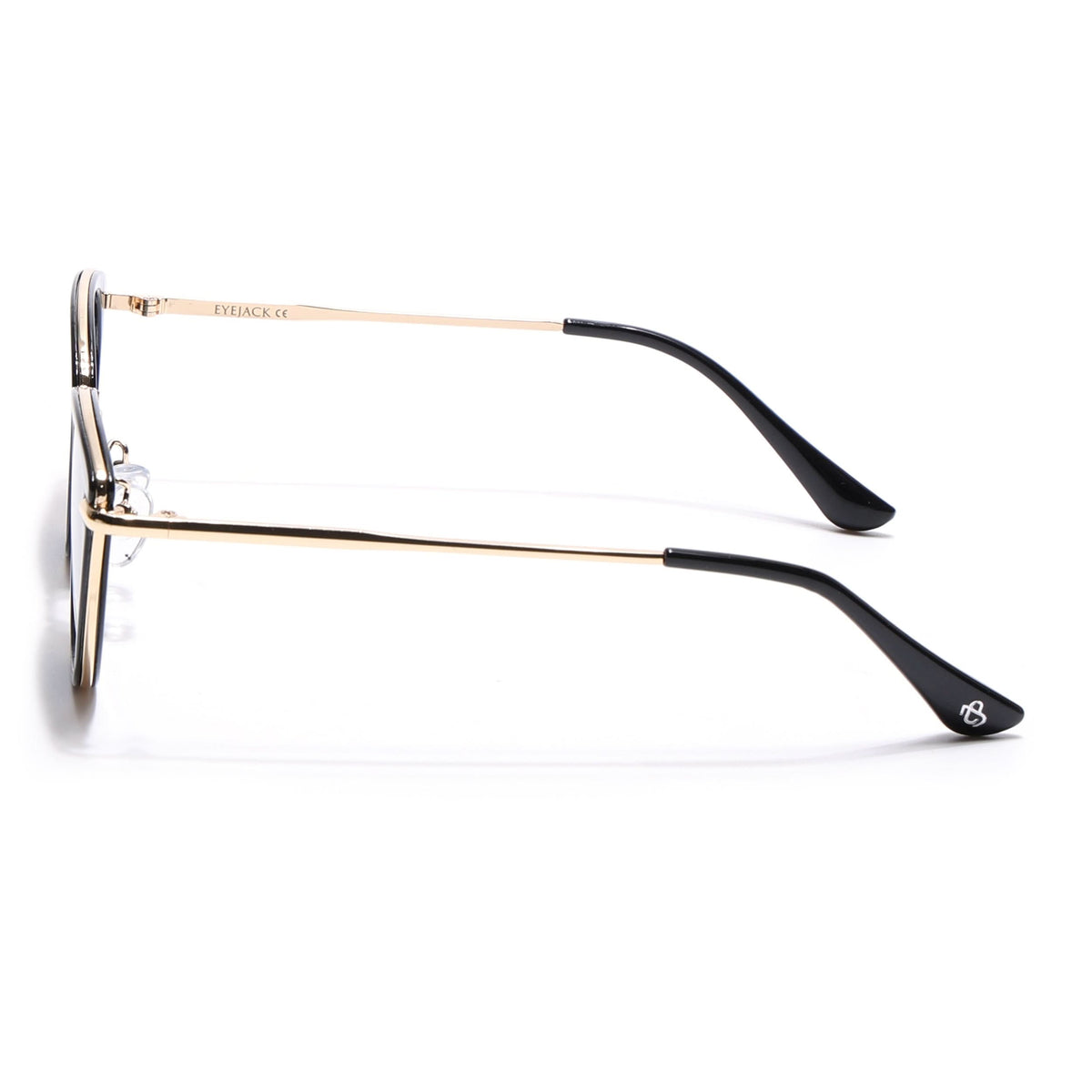 Eyejack Black & Golden Cateye Sunglasses for Women (9429CL1099)