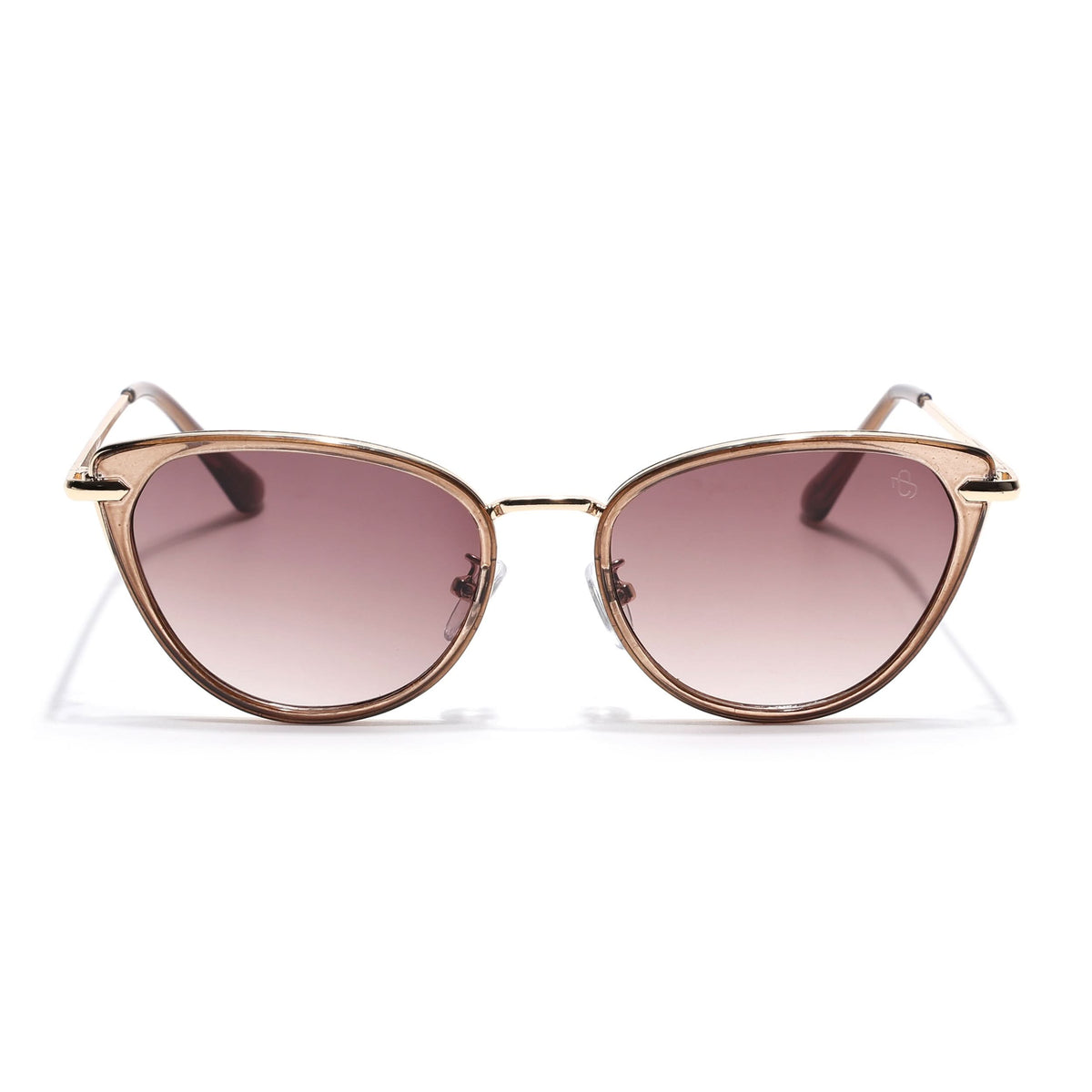 Eyejack Brown & Golden Cateye Sunglasses for Women (9429CL1100)