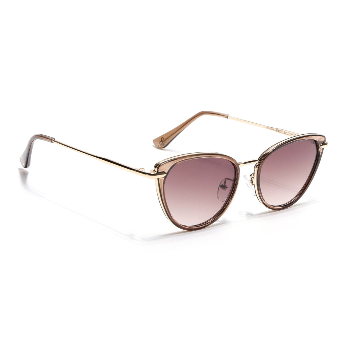 Eyejack Brown & Golden Cateye Sunglasses for Women (9429CL1100)