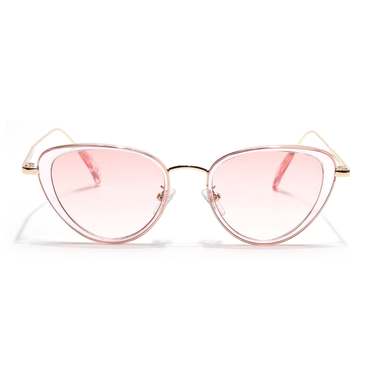 Eyejack Pink & Golden Cateye Sunglasses for Women (9435CL1106)