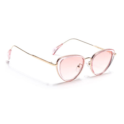 Eyejack Pink & Golden Cateye Sunglasses for Women (9435CL1106)