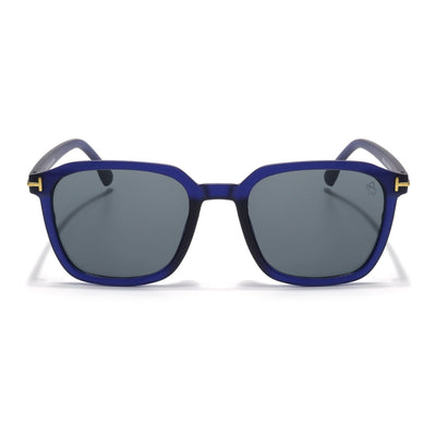Eyejack Blue Square Sunglasses for Men & Women (97109CL1063)