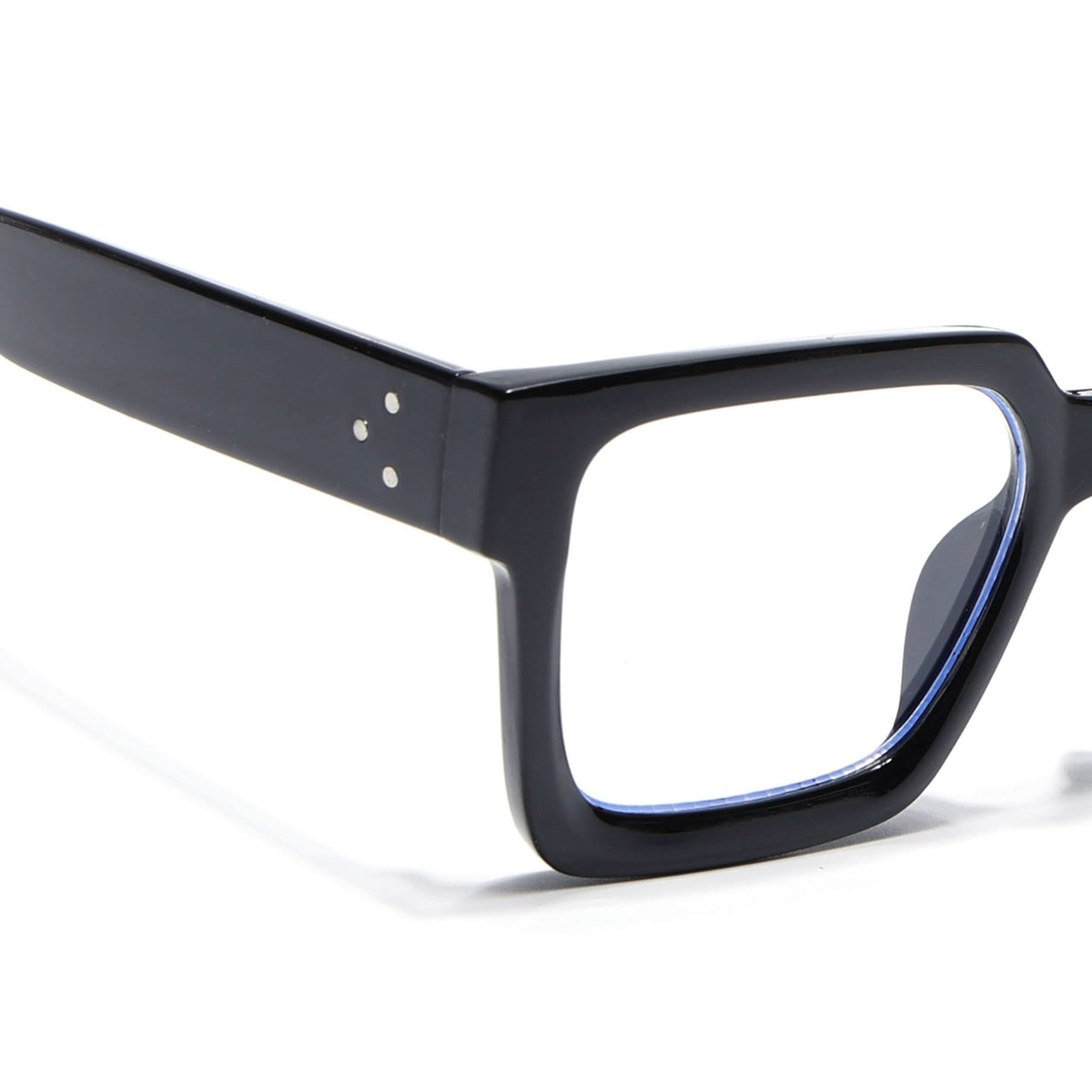 Eyejack Shine Black Square Eyeglasses for Men & Women (98018CL1154)