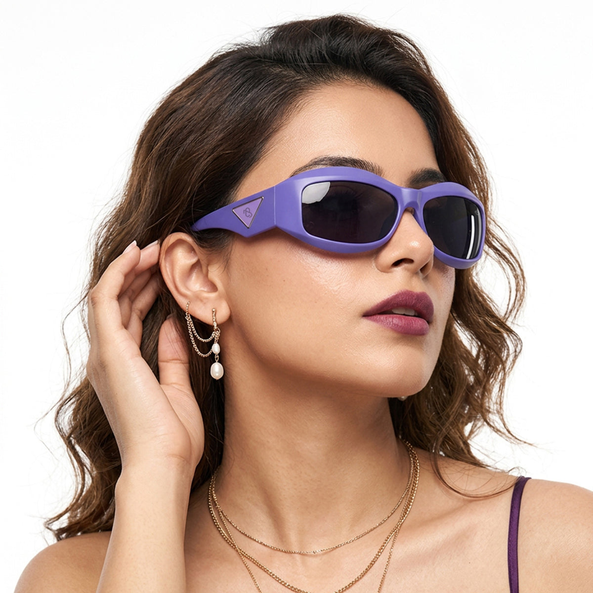 Eyejack Blue Wrap Around Sunglasses for Men & Women (98036CL1082)