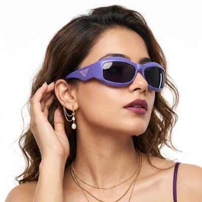 Eyejack Blue Wrap Around Sunglasses for Men & Women (98036CL1082)