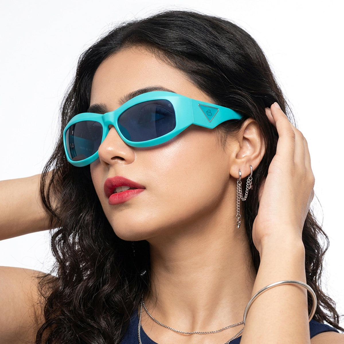 Eyejack Sea Green Wrap Around Sunglasses for Men & Women (98036CL1083)
