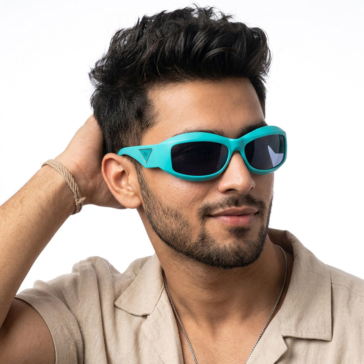 Eyejack Sea Green Wrap Around Sunglasses for Men & Women (98036CL1083)