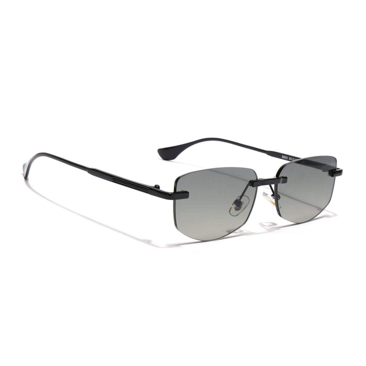 Eyejack Black Rimless Sunglasses for Men & Women (9805CL2538)