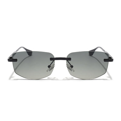 Eyejack Black Rimless Sunglasses for Men & Women (9805CL2538)