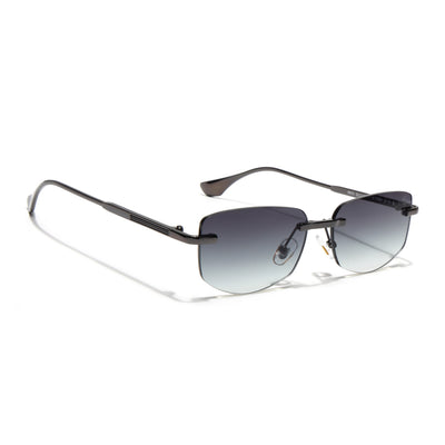 Eyejack Grey Rimless Sunglasses for Men & Women (9805CL2539)