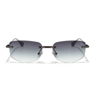 Eyejack Grey Rimless Sunglasses for Men & Women (9805CL2539)
