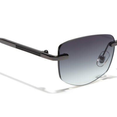 Eyejack Grey Rimless Sunglasses for Men & Women (9805CL2539)