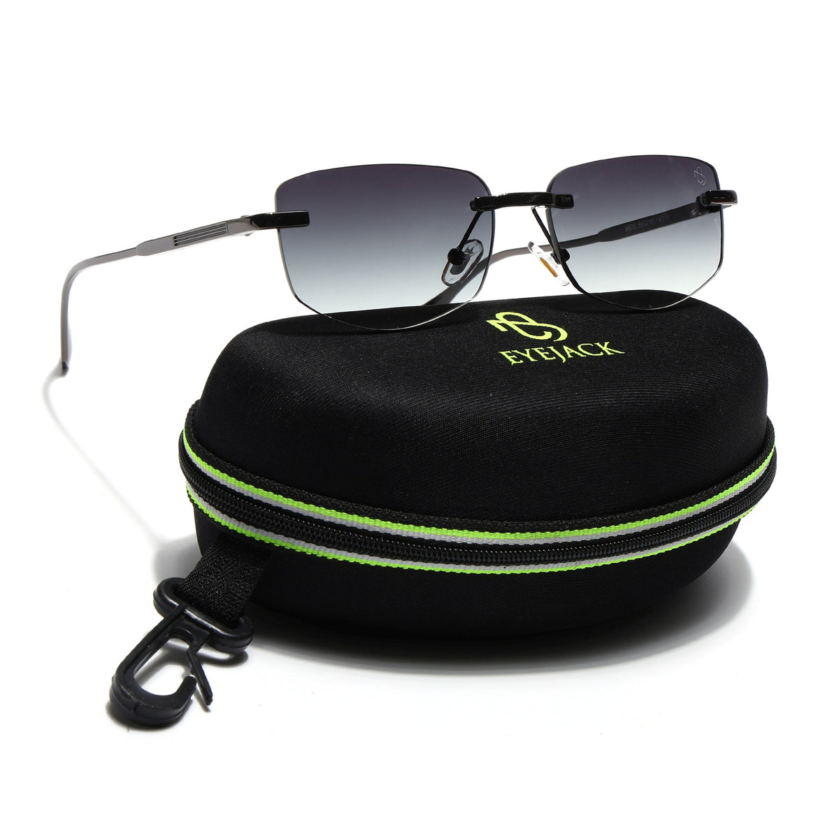 Eyejack Grey Rimless Sunglasses for Men & Women (9805CL2539)