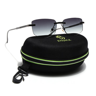 Eyejack Grey Rimless Sunglasses for Men & Women (9805CL2539)