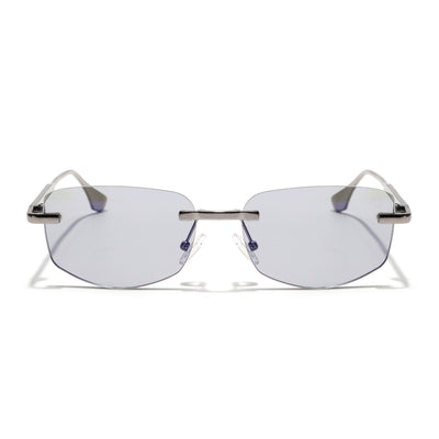 Eyejack Silver Rimless Sunglasses for Men & Women (9805CL2540)