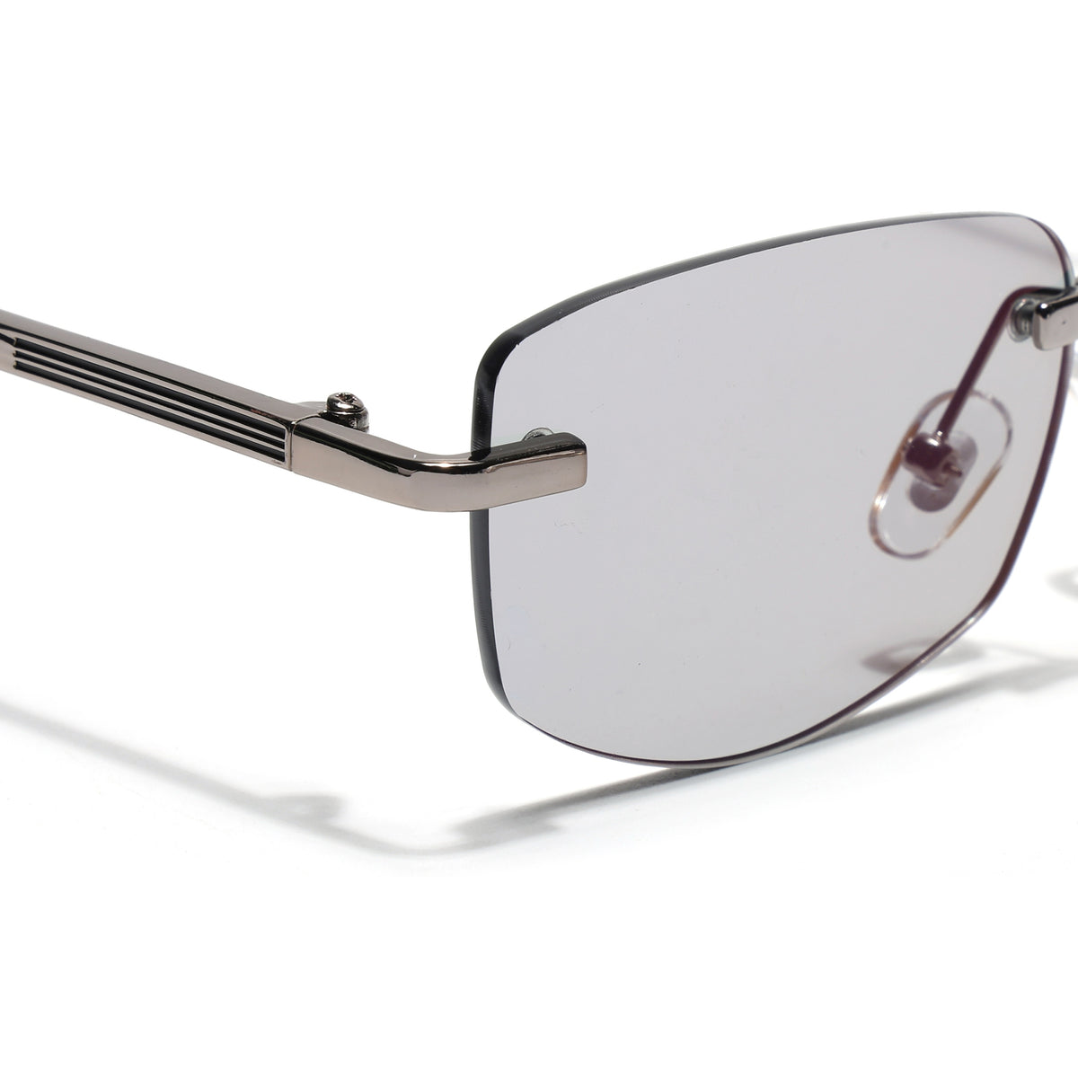 Eyejack Silver Rimless Sunglasses for Men & Women (9805CL2540)