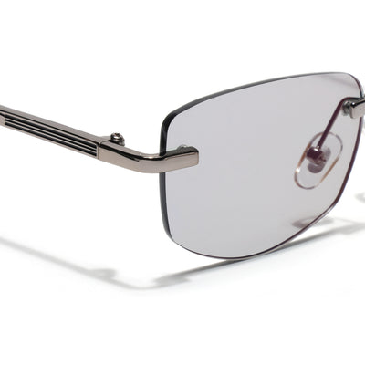 Eyejack Silver Rimless Sunglasses for Men & Women (9805CL2540)