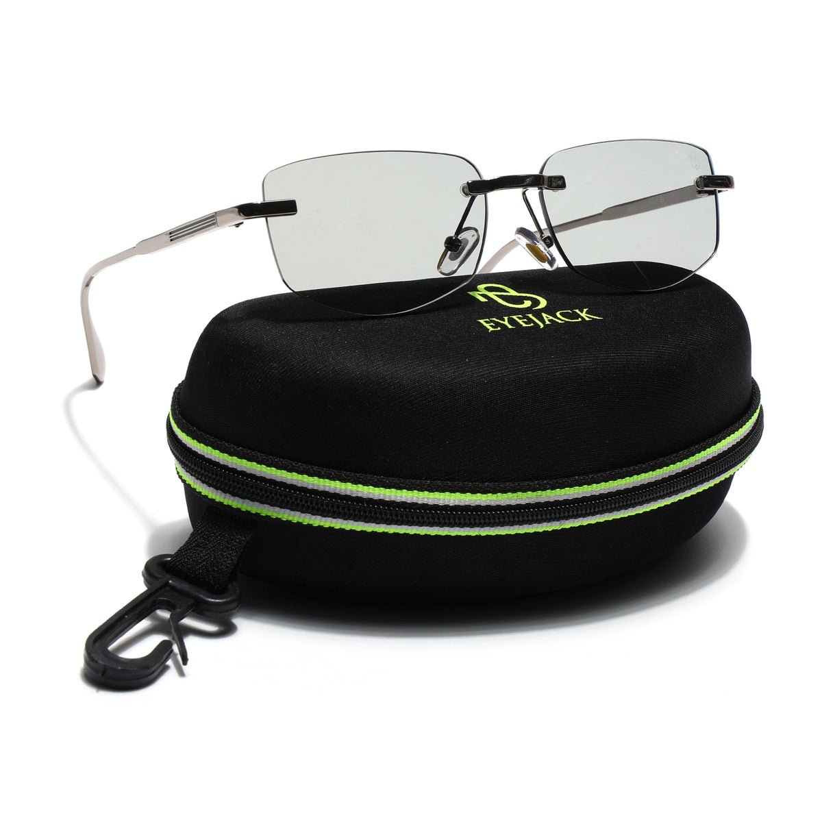 Eyejack Silver Rimless Sunglasses for Men & Women (9805CL2540)