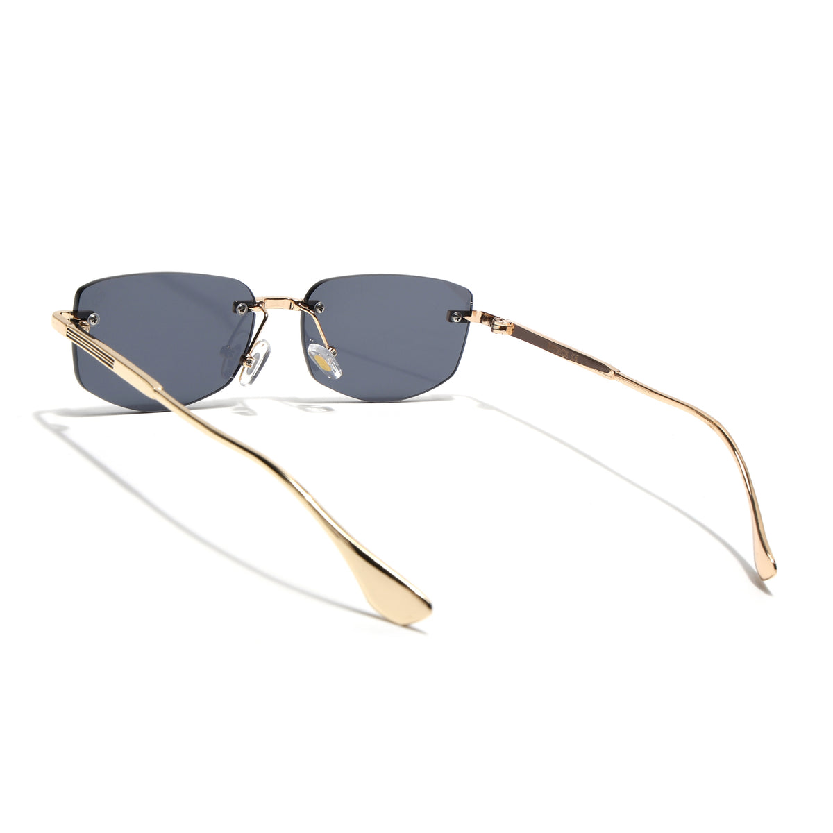 Eyejack Golden Rimless Sunglasses for Men & Women (9805CL2541)