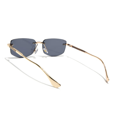 Eyejack Golden Rimless Sunglasses for Men & Women (9805CL2541)