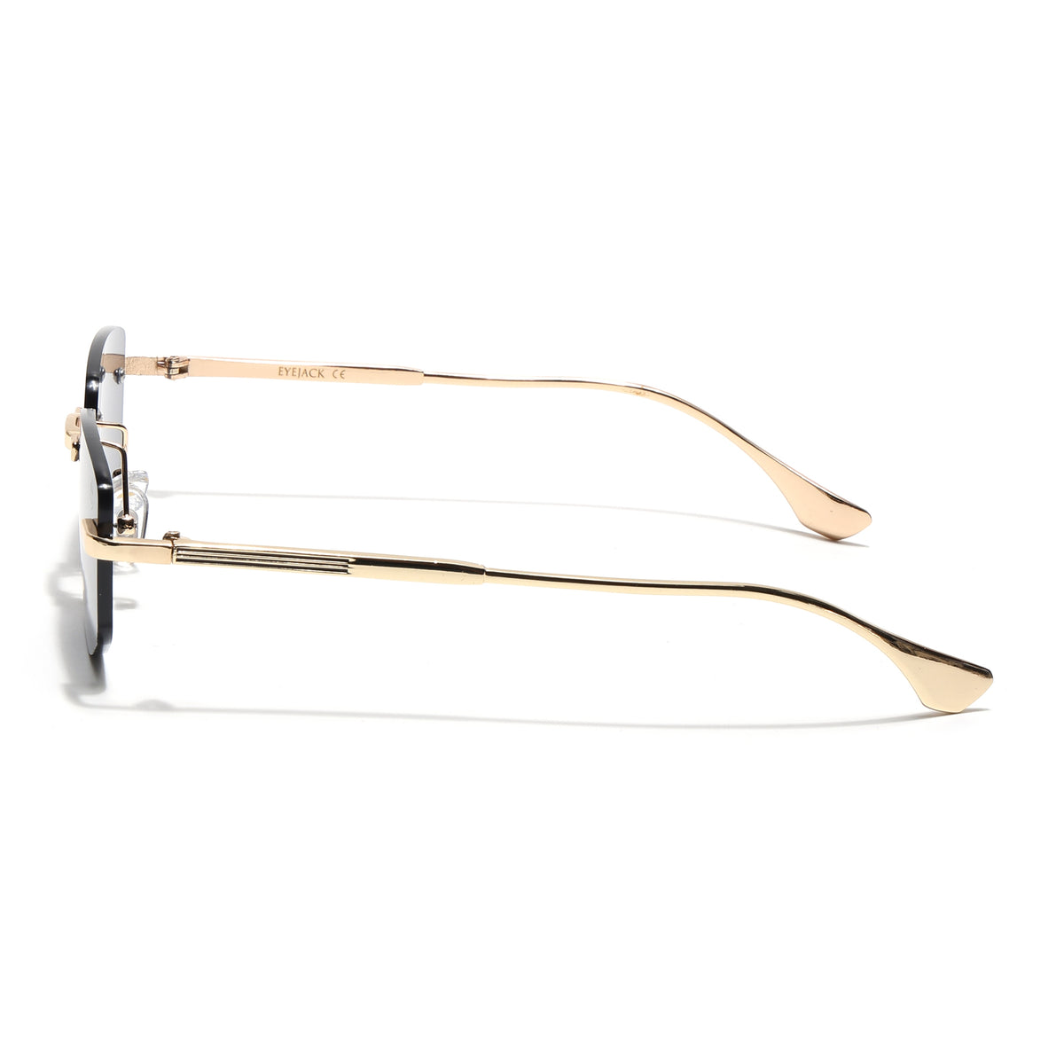 Eyejack Golden Rimless Sunglasses for Men & Women (9805CL2541)