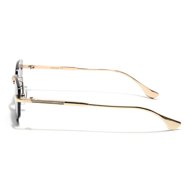 Eyejack Golden Rimless Sunglasses for Men & Women (9805CL2541)