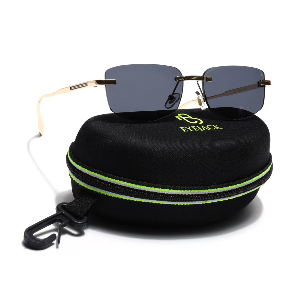 Eyejack Golden Rimless Sunglasses for Men & Women (9805CL2541)