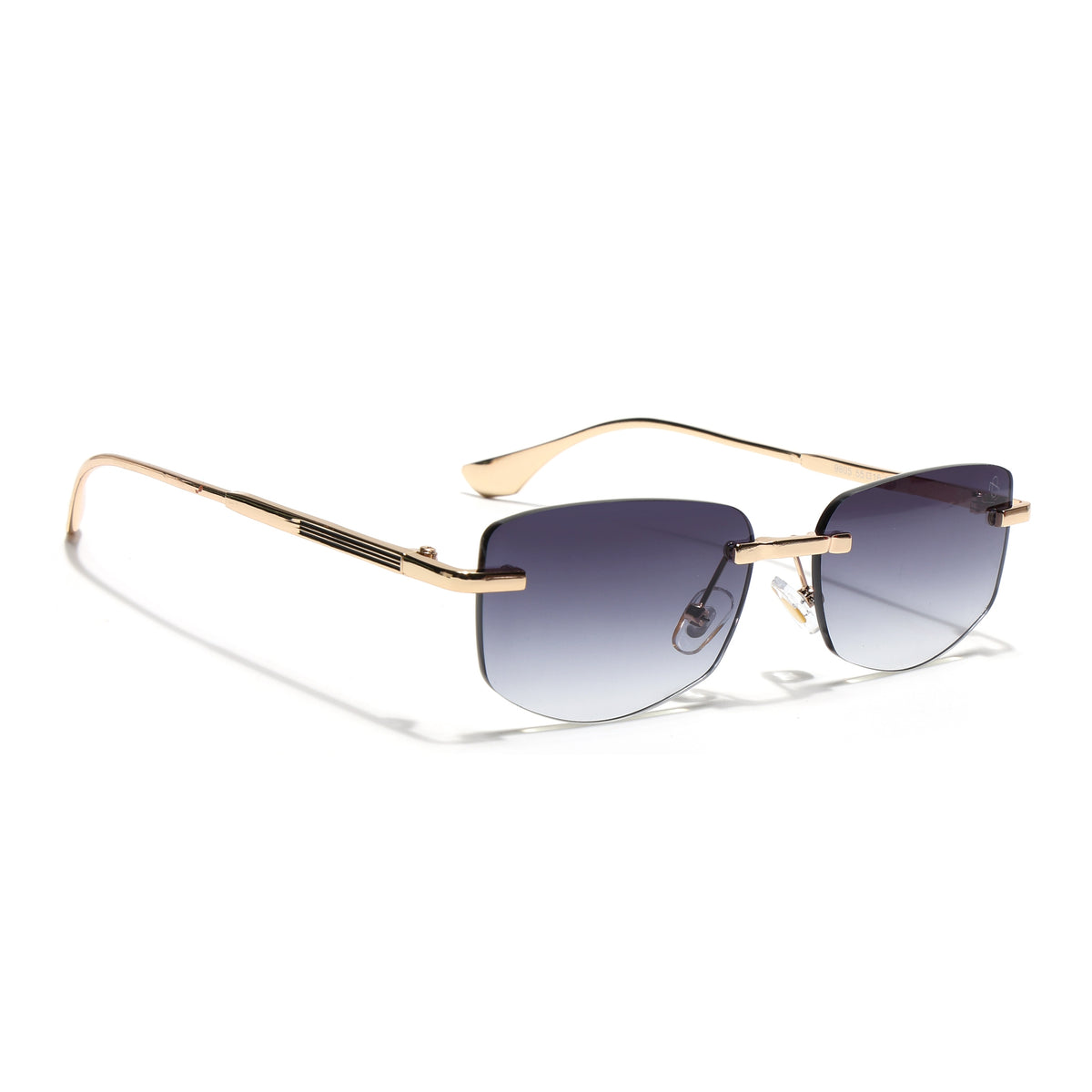 Eyejack Golden Rimless Sunglasses for Men & Women (9805CL2542)