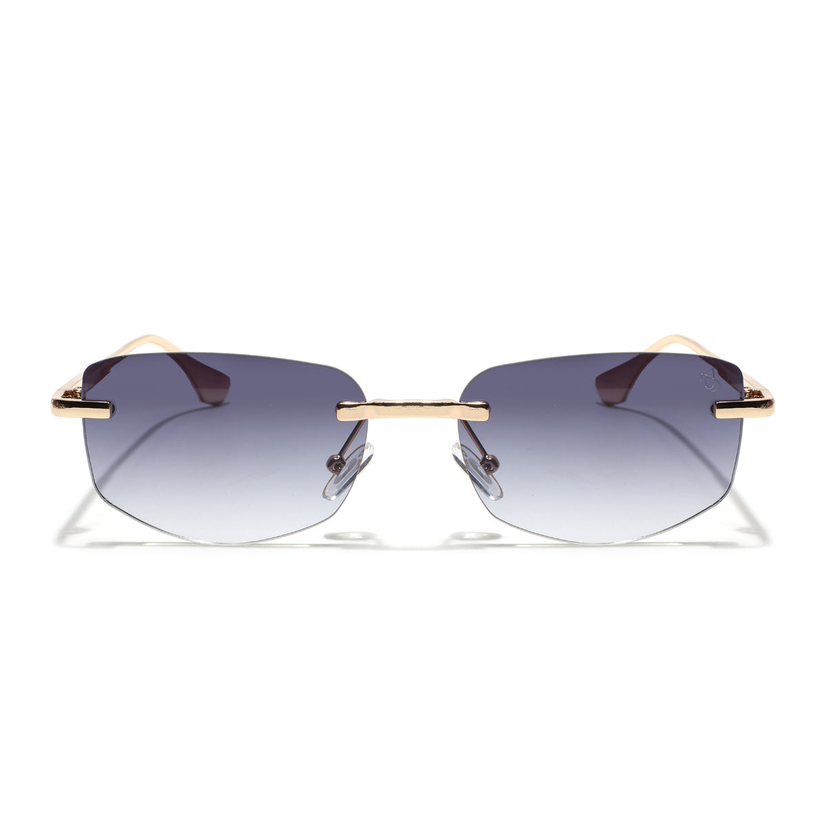 Eyejack Golden Rimless Sunglasses for Men & Women (9805CL2542)