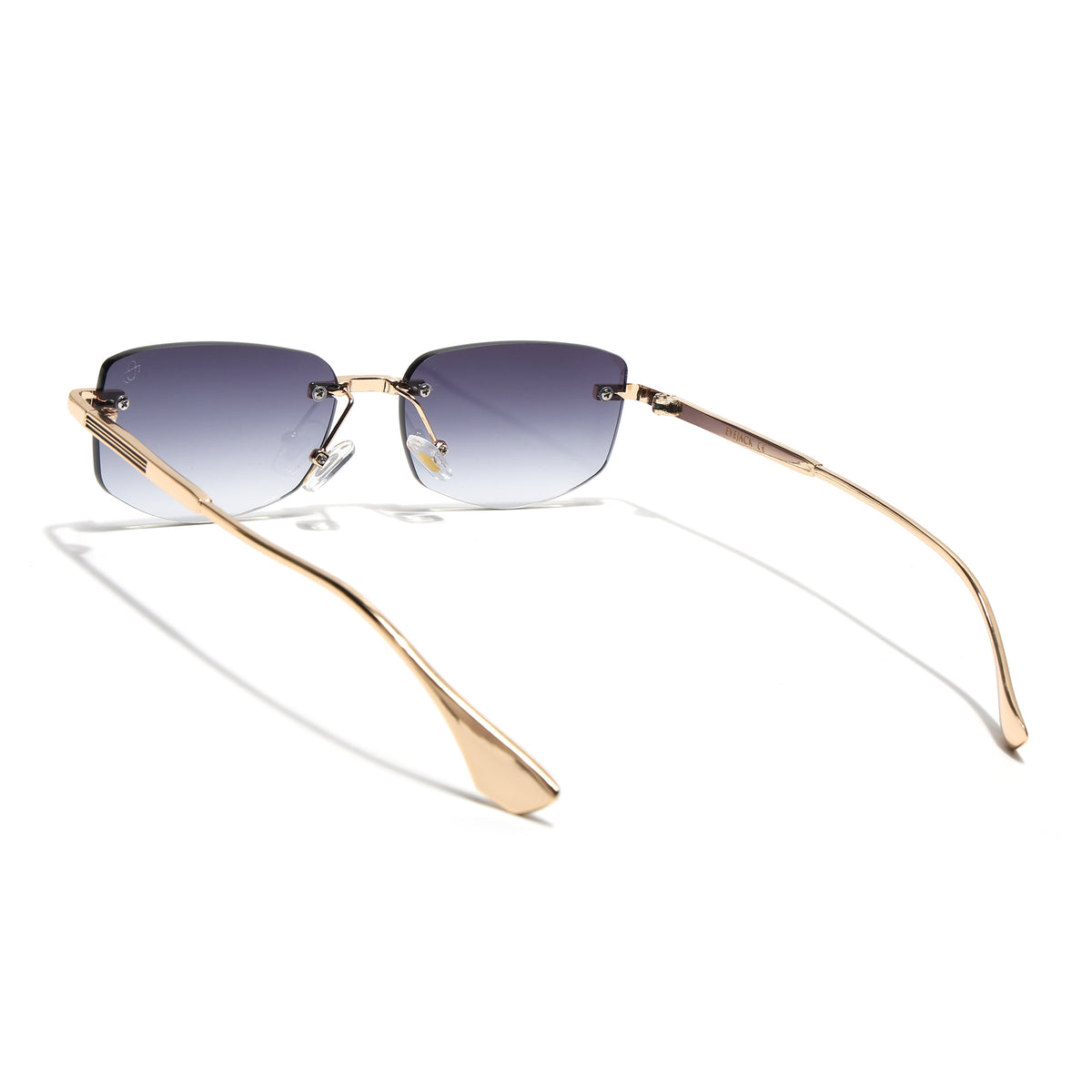 Eyejack Golden Rimless Sunglasses for Men & Women (9805CL2542)