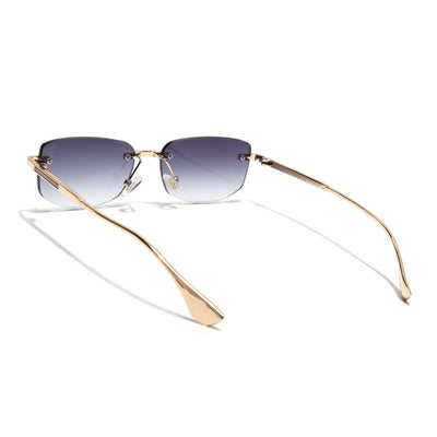 Eyejack Golden Rimless Sunglasses for Men & Women (9805CL2542)