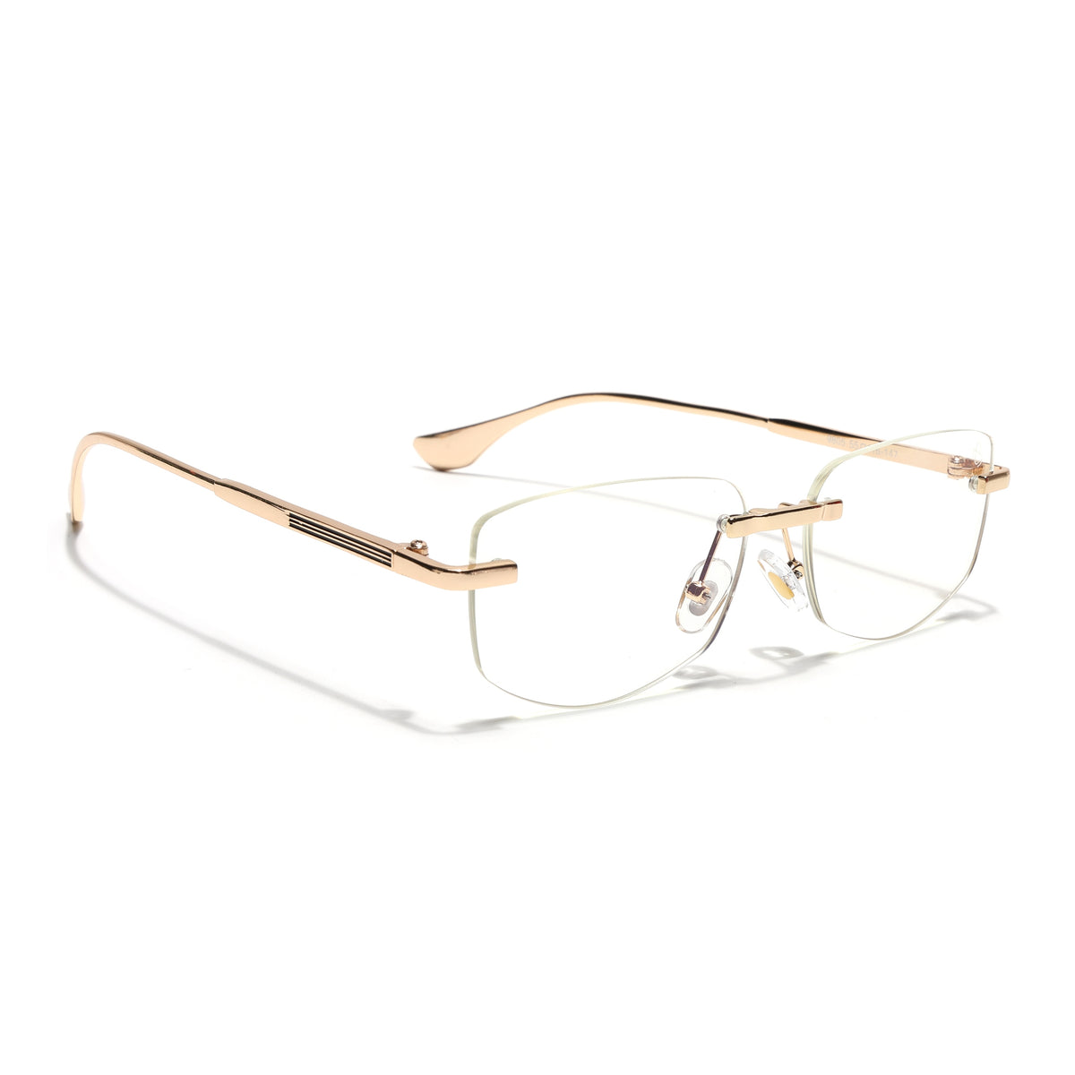 Eyejack Golden Rimless Eyeglasses for Men & Women (9805FCL2544)