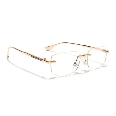 Eyejack Golden Rimless Eyeglasses for Men & Women (9805FCL2544)
