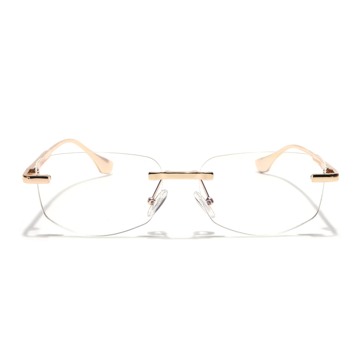 Eyejack Golden Rimless Eyeglasses for Men & Women (9805FCL2544)