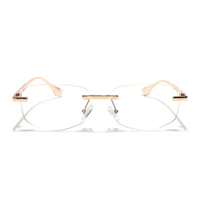 Eyejack Golden Rimless Eyeglasses for Men & Women (9805FCL2544)