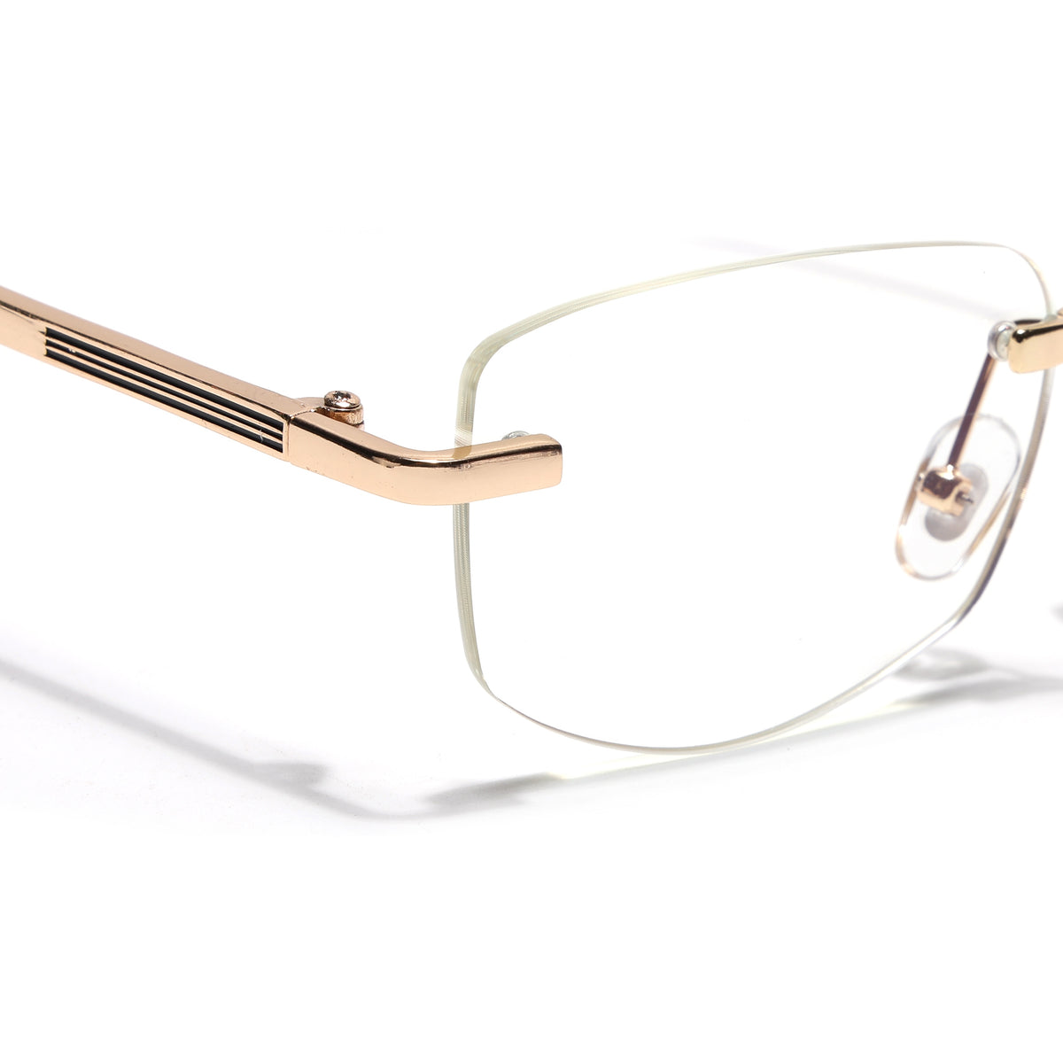 Eyejack Golden Rimless Eyeglasses for Men & Women (9805FCL2544)