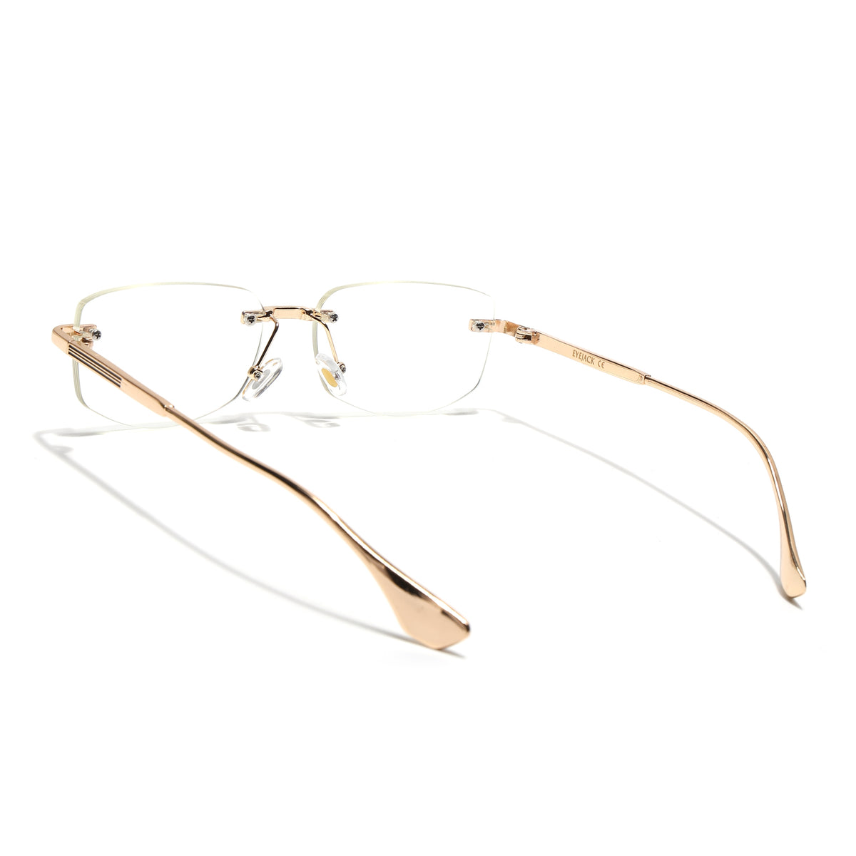 Eyejack Golden Rimless Eyeglasses for Men & Women (9805FCL2544)