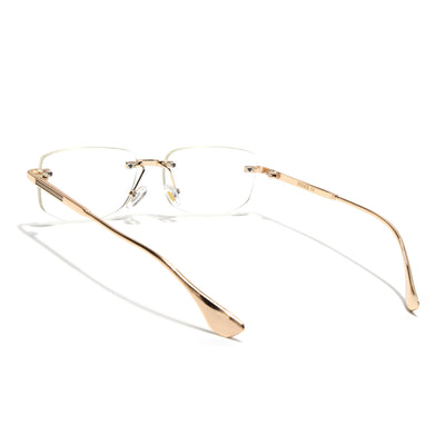 Eyejack Golden Rimless Eyeglasses for Men & Women (9805FCL2544)