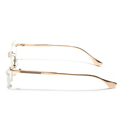 Eyejack Golden Rimless Eyeglasses for Men & Women (9805FCL2544)