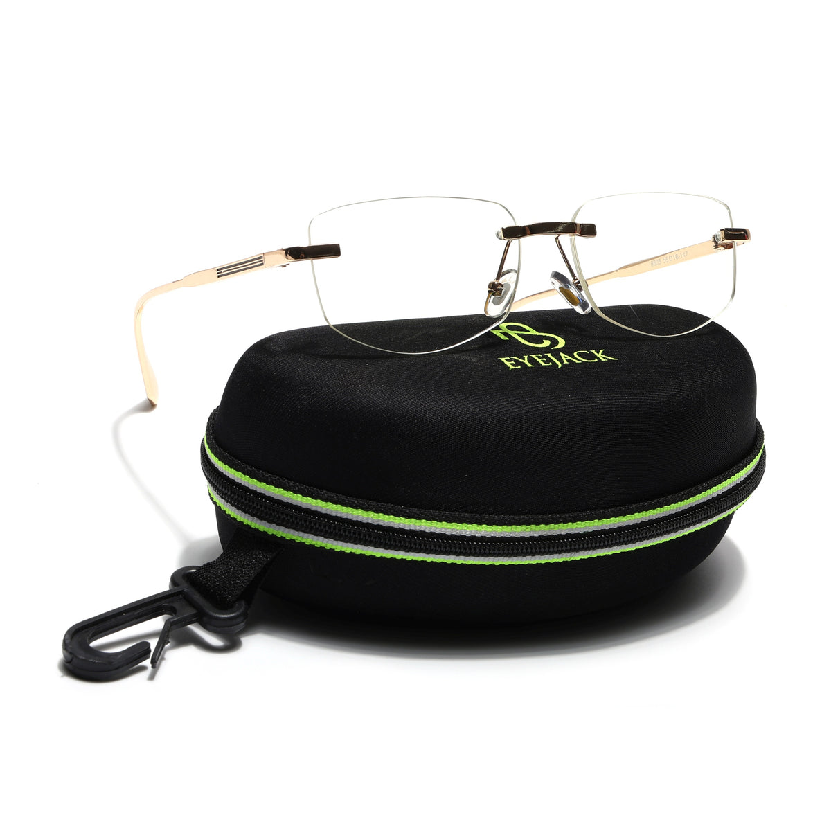 Eyejack Golden Rimless Eyeglasses for Men & Women (9805FCL2544)