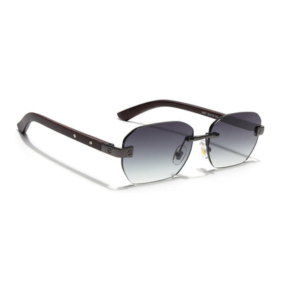 Eyejack Grey Rimless Sunglasses for Men & Women (9807CL2545)