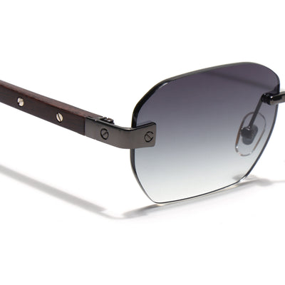 Eyejack Grey Rimless Sunglasses for Men & Women (9807CL2545)